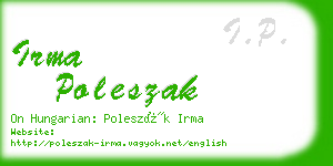 irma poleszak business card